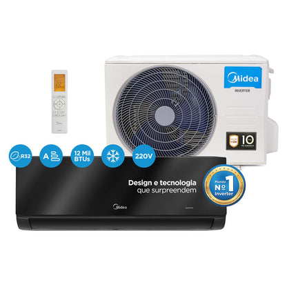 Ar-Condicionado Split Hi Wall Inverter Midea Xtreme Save Connect Black Edition 12.000 BTU/h Quente/Frio 220v