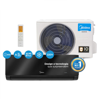 Ar-Condicionado Split Hi Wall Inverter Midea Xtreme Save Connect Black Edition 18.000 BTU/h Quente/Frio 220v