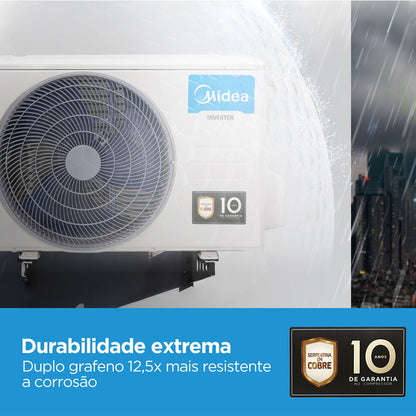 Ar-Condicionado Split Hi Wall Inverter Midea Xtreme Save Connect Black Edition 12.000 BTU/h Quente/Frio 220v