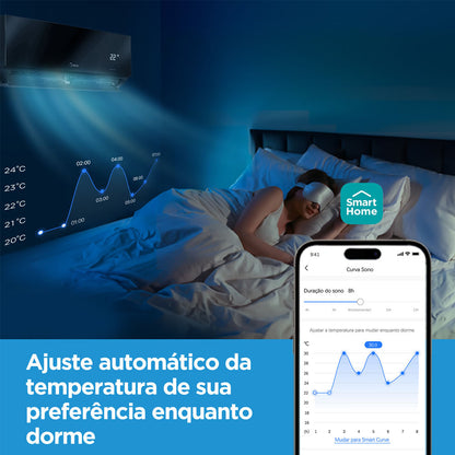 Ar-Condicionado Split Hi Wall Inverter Midea Xtreme Save Connect Black Edition 12.000 BTU/h Quente/Frio 220v