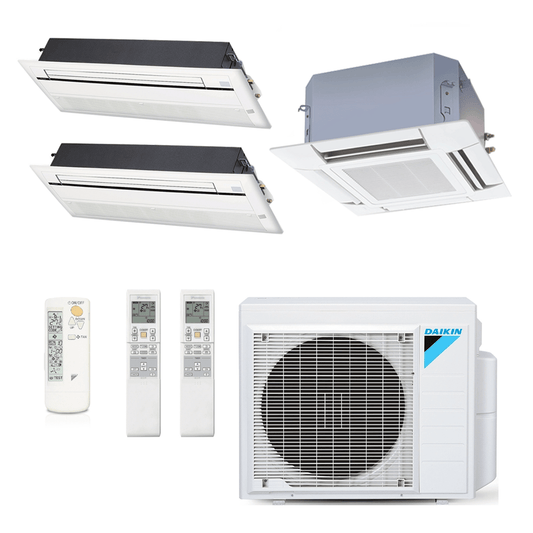 Ar Condicionado Daikin Multi Split Inverter 27.000 BTU (2x Cassete 1 Via 9.000 e 1x Cassete 4 Vias 12.000) Quente/Frio 220v