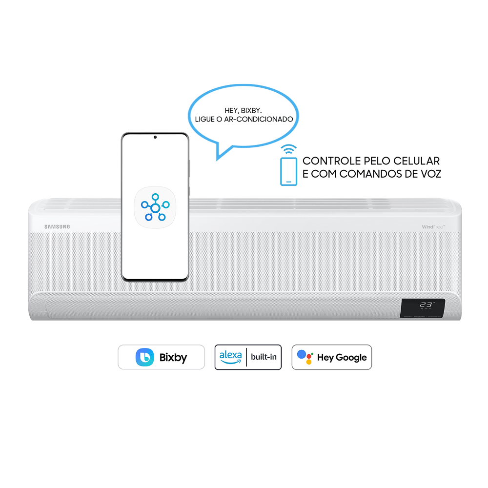 Ar Condicionado Split Hi Wall Samsung WindFree Connect Inverter 18.000 BTU/h Quente/Frio 220v