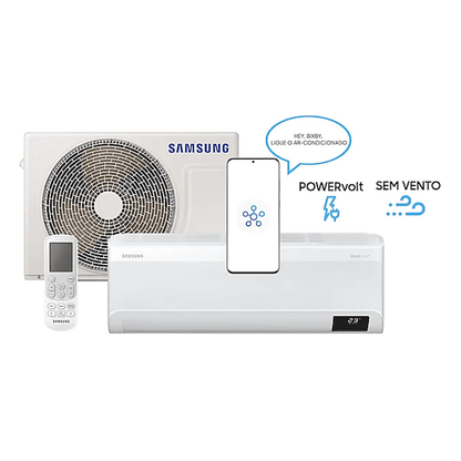 Ar Condicionado Split Hi Wall Samsung WindFree POWERvolt Inverter 12.000 BTU/h Frio 127.220v Bivolt