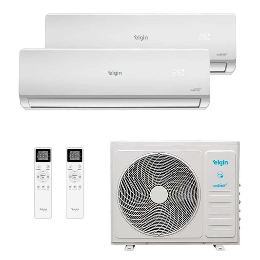 Ar Condicionado Multi-Split Elgin Total Inverter Plus Wi-Fi 18.000 BTU (2x 9.000) Quente/Frio 220v