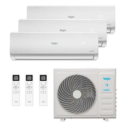 Ar Condicionado Multi-Split Elgin Total Inverter Plus Wi-Fi 27.000 BTU (3x 12.000) Quente/Frio 220v