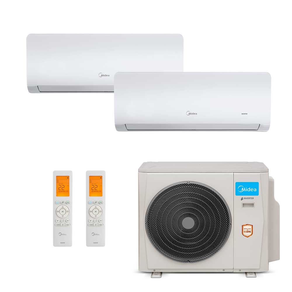 Ar Condicionado Multi-Split Midea Inverter 18.000 BTU (2x 9.000) Quente/Frio 220v