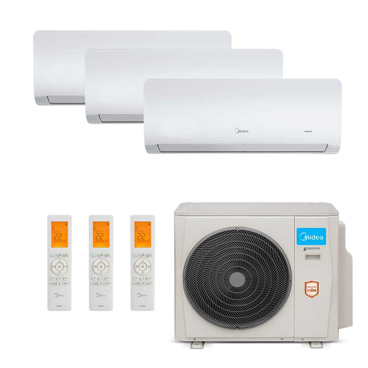 Ar Condicionado Multi-Split Midea Inverter 27.000 BTU (3x 9.000) Quente/Frio 220v