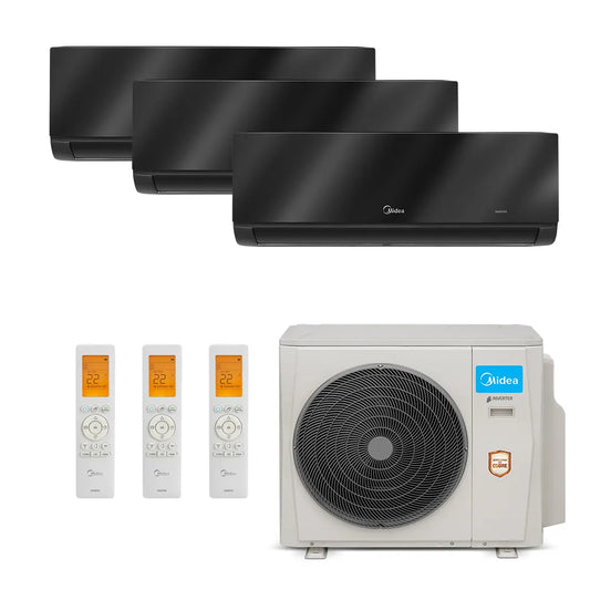 Ar Condicionado Multi Split Midea Inverter 27.000 BTU (2x 9.000 Black e 1x 12.000 Black) Quente/Frio 220v