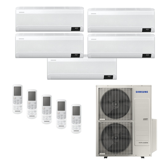 Ar Condicionado Multi-Split Samsung Wind Free Inverter 48.000 BTU (3x 9.000 e 2x 12.000) Quente/Frio 220v