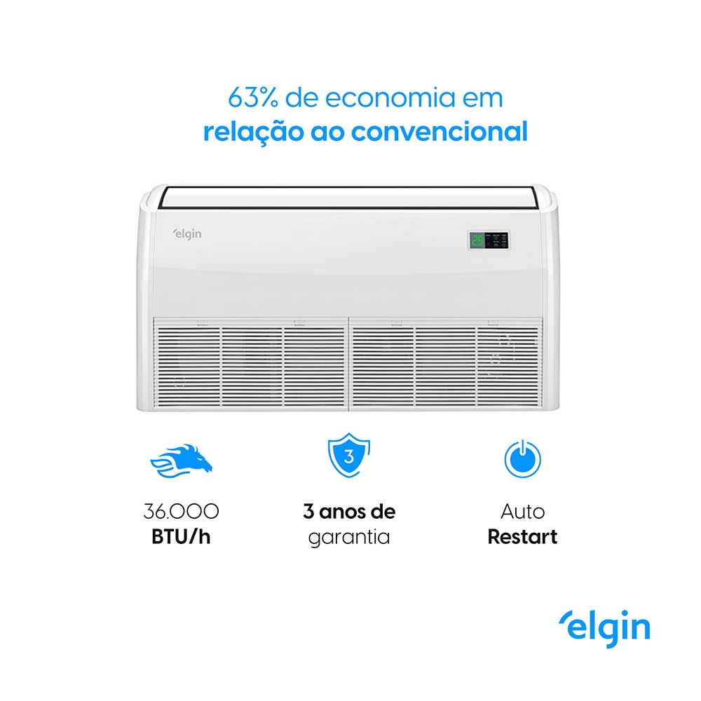 Ar Condicionado Piso Teto Inverter Elgin Eco 36.000 BTU/h Frio 220v