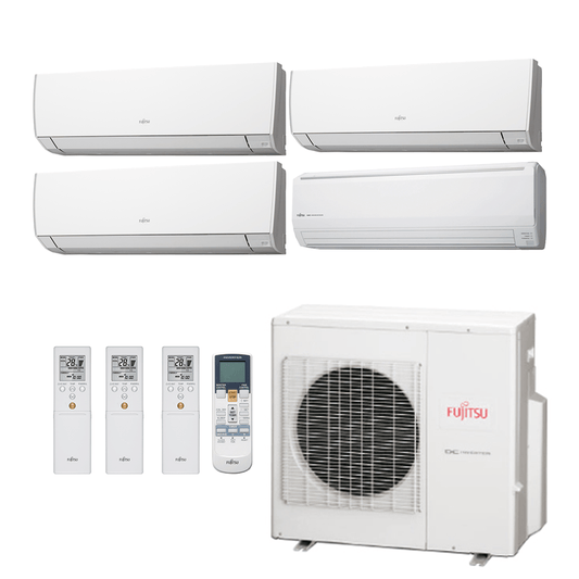 Ar Condicionado Multi Split Inverter Fujitsu 30.000 BTU (2x 9.000 1x 12.000 e 1x 18.000) Quente/Frio 220v