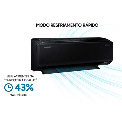 Ar Condicionado Split Hi Wall Inverter Samsung WindFree Black Edition 12.000 BTU/h Quente/Frio 220v