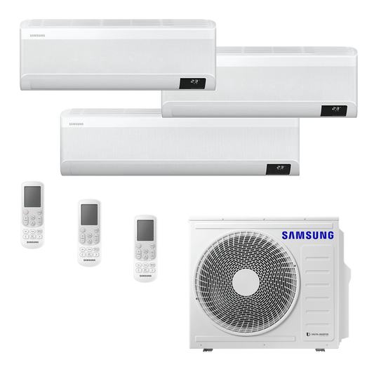 Ar Condicionado Multi-Split Samsung Wind Free Inverter 24.000 BTU (2x 9.000 e 1x 18.000) Quente/Frio 220v