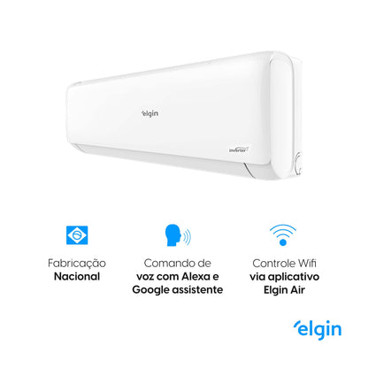 Ar Condicionado Split Hi Wall Inverter Elgin Eco II 9.000 BTU/h Quente/Frio 220v Wi-Fi