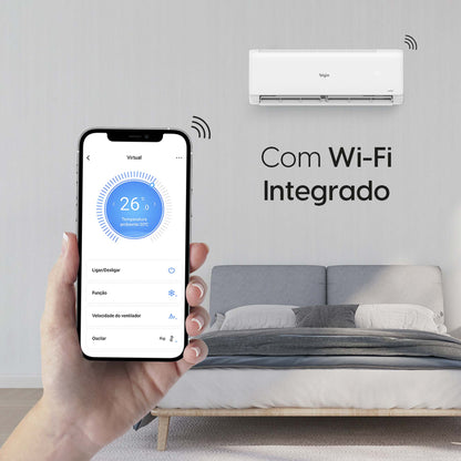 Ar Condicionado Split Hi Wall Inverter Elgin Eco II 9.000 BTU/h Quente/Frio 220v Wi-Fi