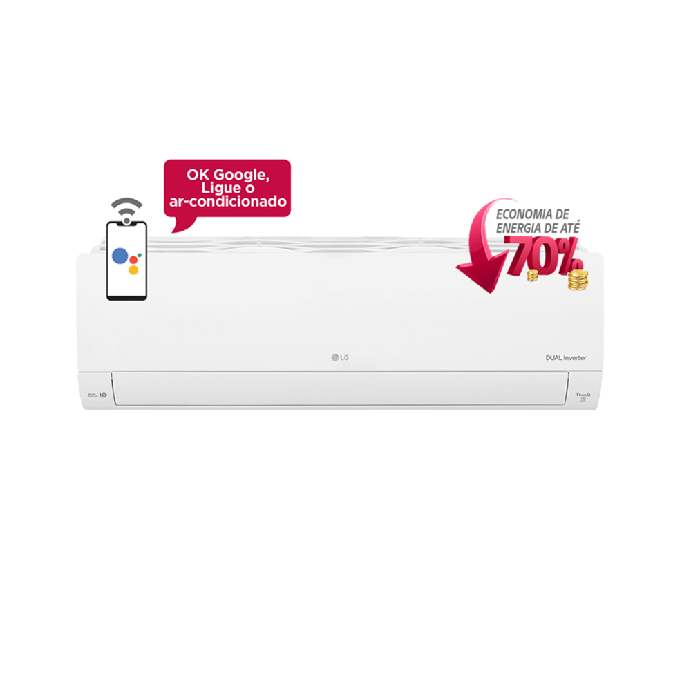 Ar Condicionado Split Hi Wall LG Dual Inverter Voice 12.000 BTU/h Frio 220v v2