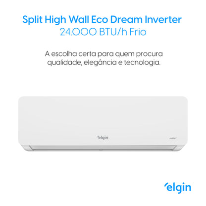 Ar Condicionado Split Hi-Wall Elgin Eco Dream Inverter Wi-Fi 24.000 BTU Frio 220v