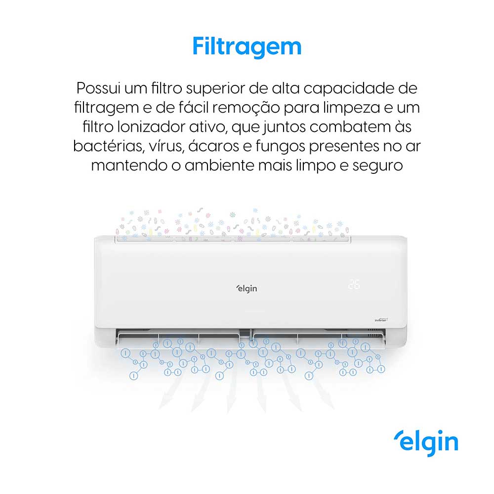 Ar Condicionado Split Hi Wall Inverter Elgin Eco II 24.000 BTU/h Quente/Frio 220v Wi-Fi