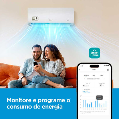 Ar Condicionado Split Hi Wall Inverter Midea Xtreme Save Connect 9.000 BTU/h Quente/Frio 220v