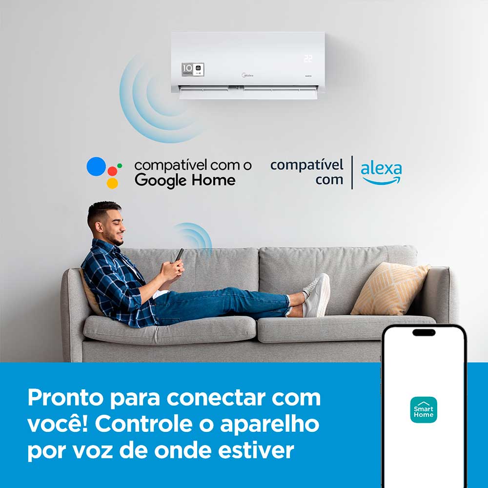 Ar Condicionado Split Hi Wall Inverter Midea Xtreme Save Connect 18.000 BTU/h Quente/Frio 220v