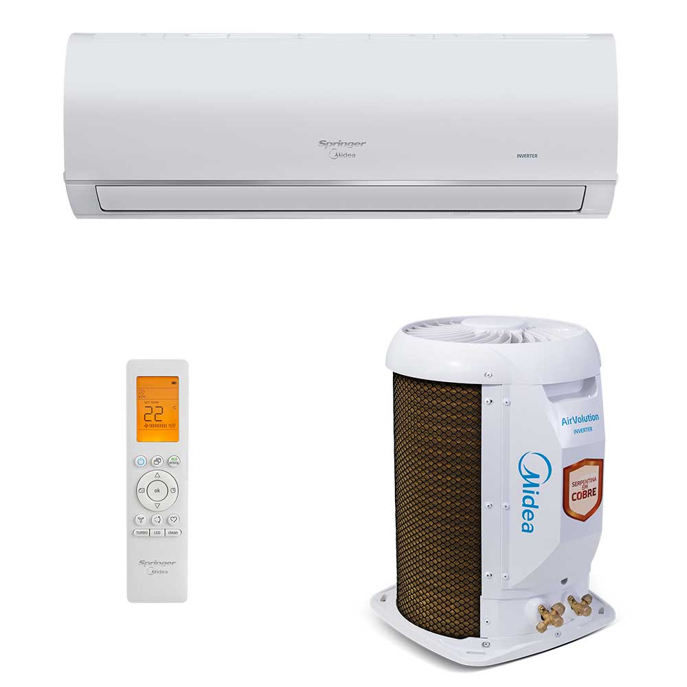 Ar Condicionado Split Hi Wall Inverter Springer Midea AirVolution Connect 18.000 BTU/h Frio 220v