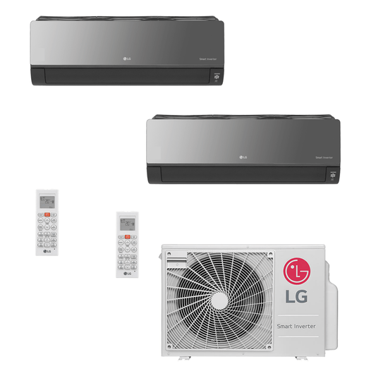 Ar Condicionado Multi-Split LG Artcool Inverter 18.000 BTU (1x 8.500 e 1x 11.900) Quente/Frio 220v