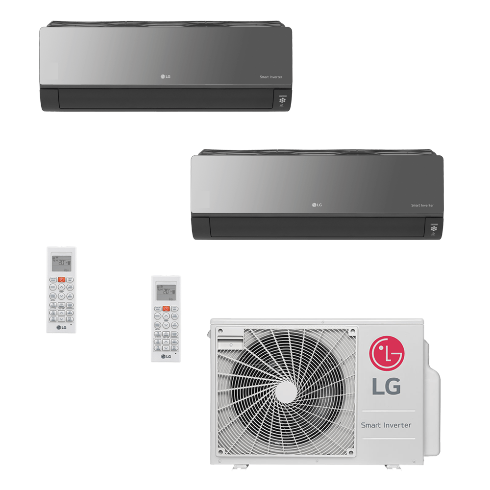 Ar Condicionado Multi-Split LG Artcool Inverter 18.000 BTU (1x 7.200 e 1x 11.900) Quente/Frio 220v