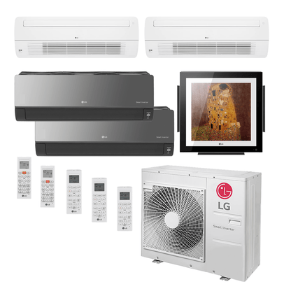 Ar Condicionado Multi-Split LG 48.000 BTU (2x Artcool 8.500 BTU 1x Gallery 9.000 BTU e 2x Cassete 1 via 18.000 BTU) Quente/Frio 220v