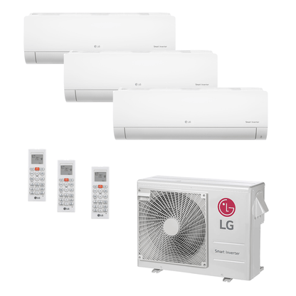 Ar Condicionado Multi-Split LG Inverter 24.000 BTU (2x 7.200 e 1x 8.500) Quente/Frio 220v