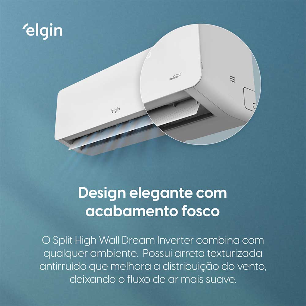 Ar Condicionado Split Hi Wall Inverter Elgin Eco Dream Wi-Fi 12.000 BTU/h Frio 220v