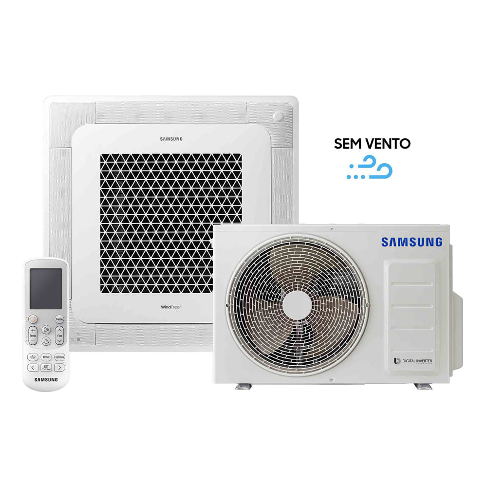 Ar Condicionado Cassete 4 Vias Inverter Samsung WindFree 18.000 BTU/h Quente/Frio 220v Wi-Fi