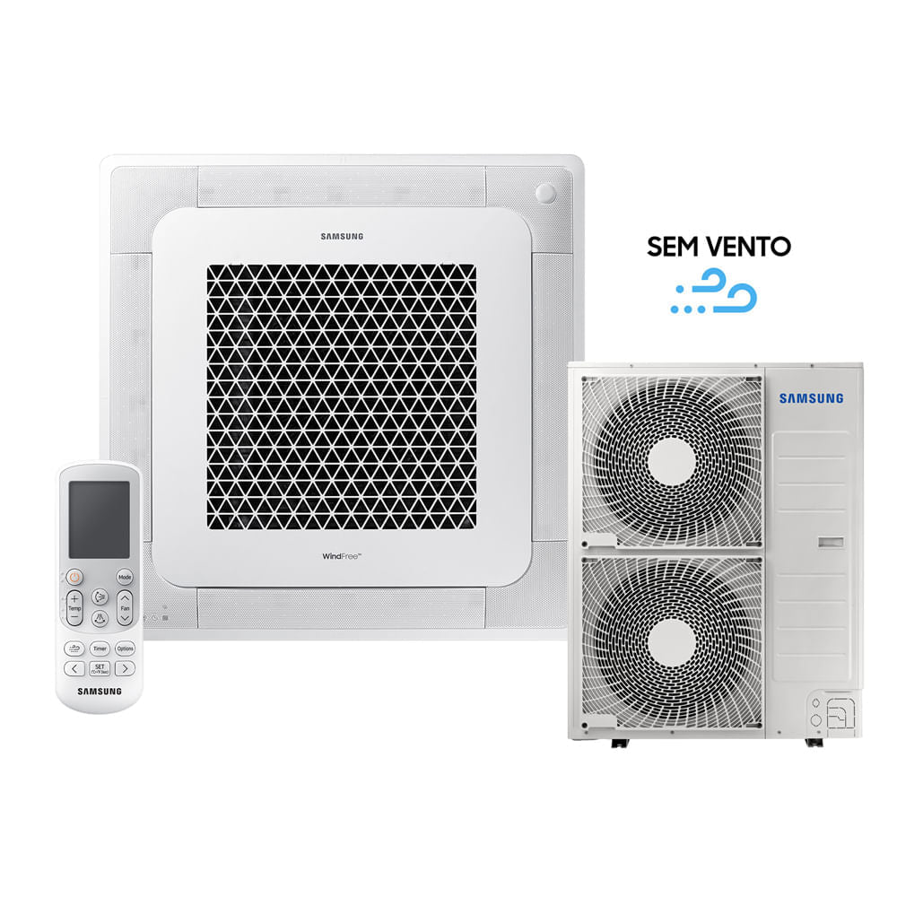 Ar Condicionado Cassete 4 Vias Inverter Samsung WindFree 47.000 BTU/h Quente/Frio 220v Wi-Fi